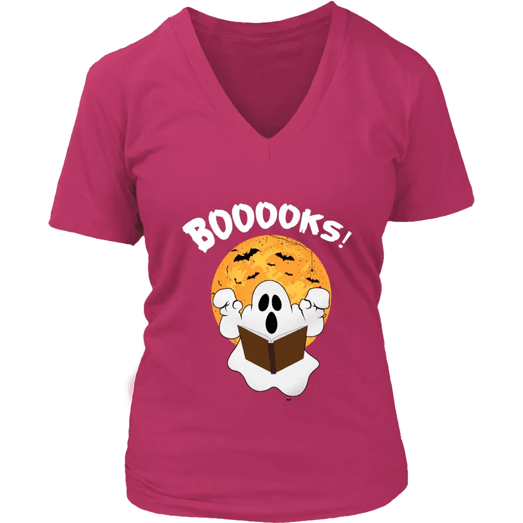 "BOOOOKS" V-neck Tshirt