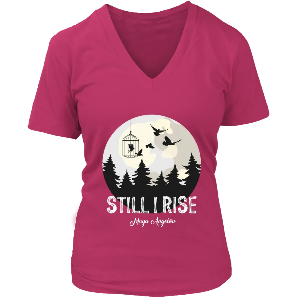 "Still I Rise" V-neck Tshirt