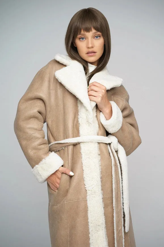 Reversible Sheepskin Coat For Women