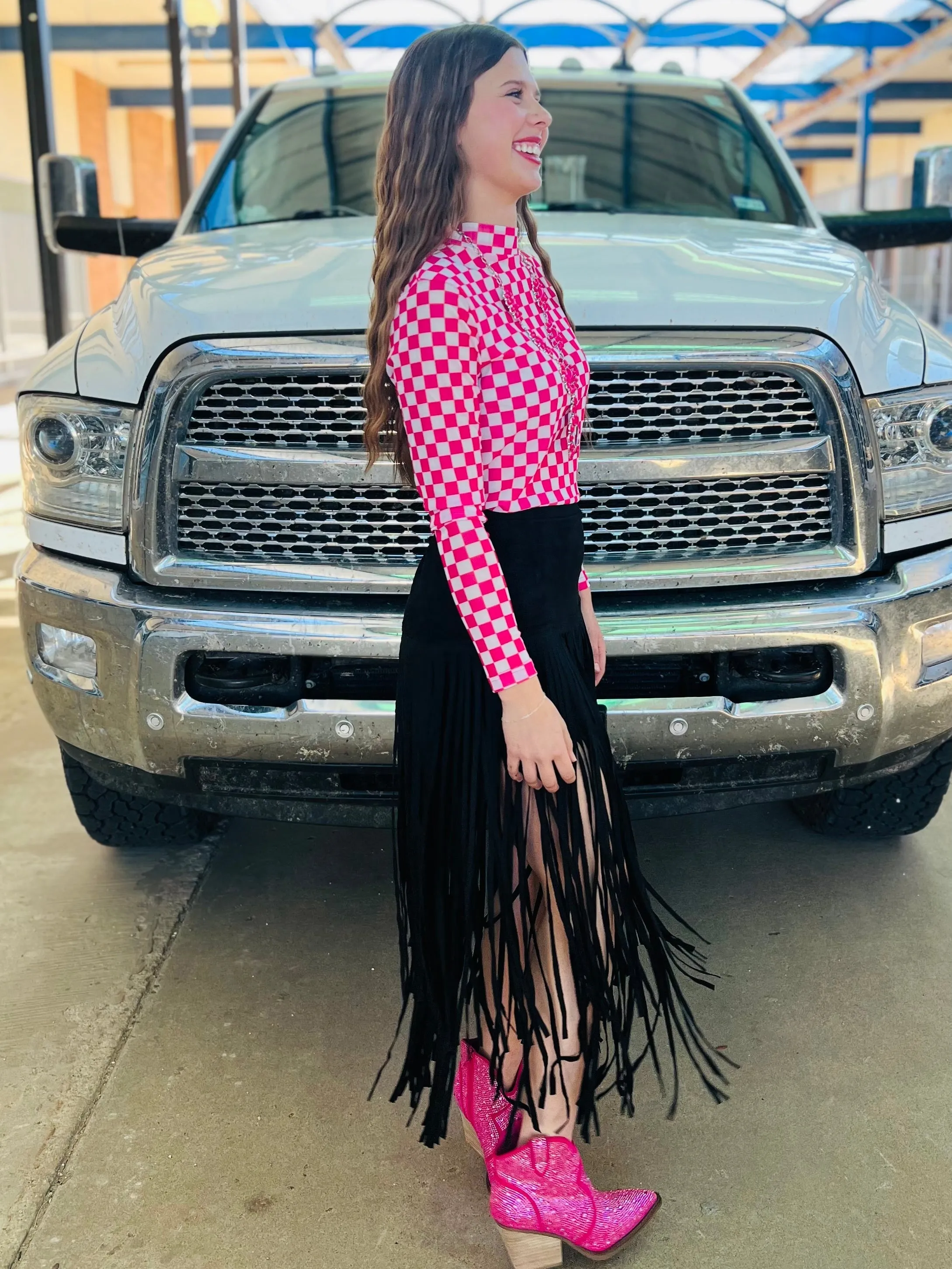 Rodeo Queen Suede Fringe Skirt