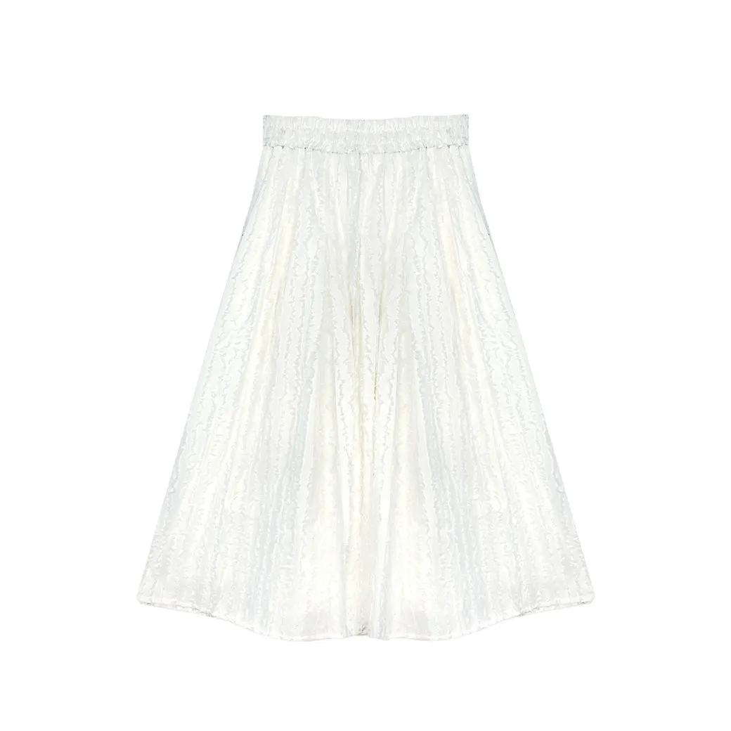 SAMPLE - Polly Party Skirt - White Fringe