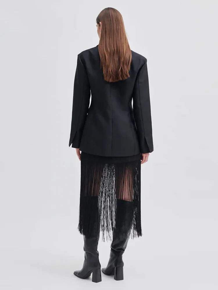 Second Female Fringe Skirt Black