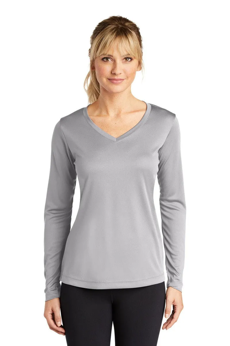 Sport-Tek LST353LS: Ladies Long Sleeve PosiCharge Competitor V-Neck Tee