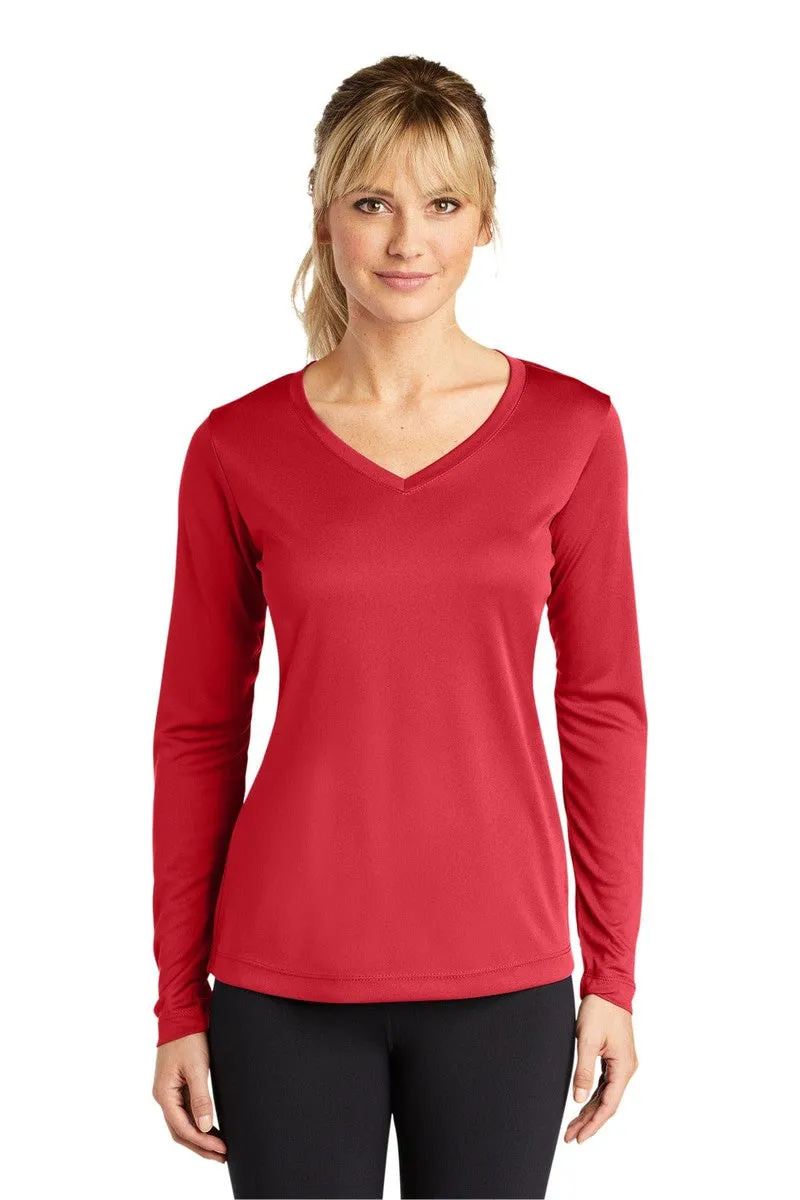 Sport-Tek LST353LS: Ladies Long Sleeve PosiCharge Competitor V-Neck Tee