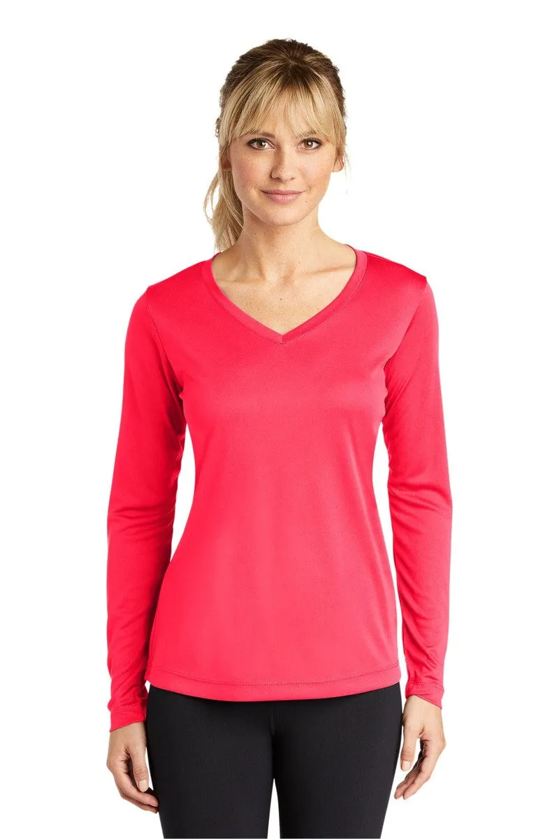 Sport-Tek LST353LS: Ladies Long Sleeve PosiCharge Competitor V-Neck Tee