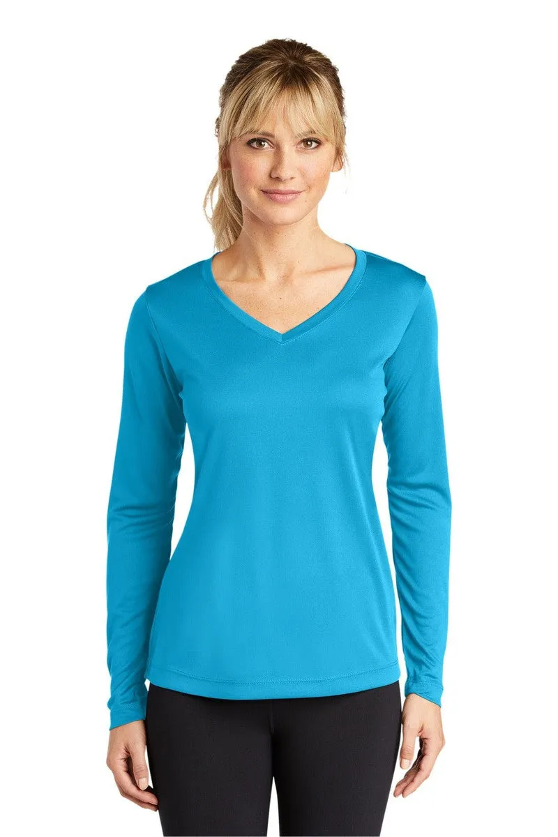 Sport-Tek LST353LS: Ladies Long Sleeve PosiCharge Competitor V-Neck Tee