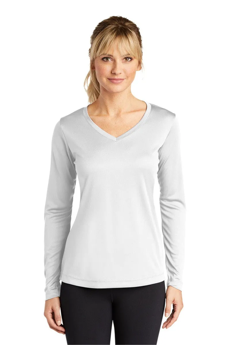 Sport-Tek LST353LS: Ladies Long Sleeve PosiCharge Competitor V-Neck Tee