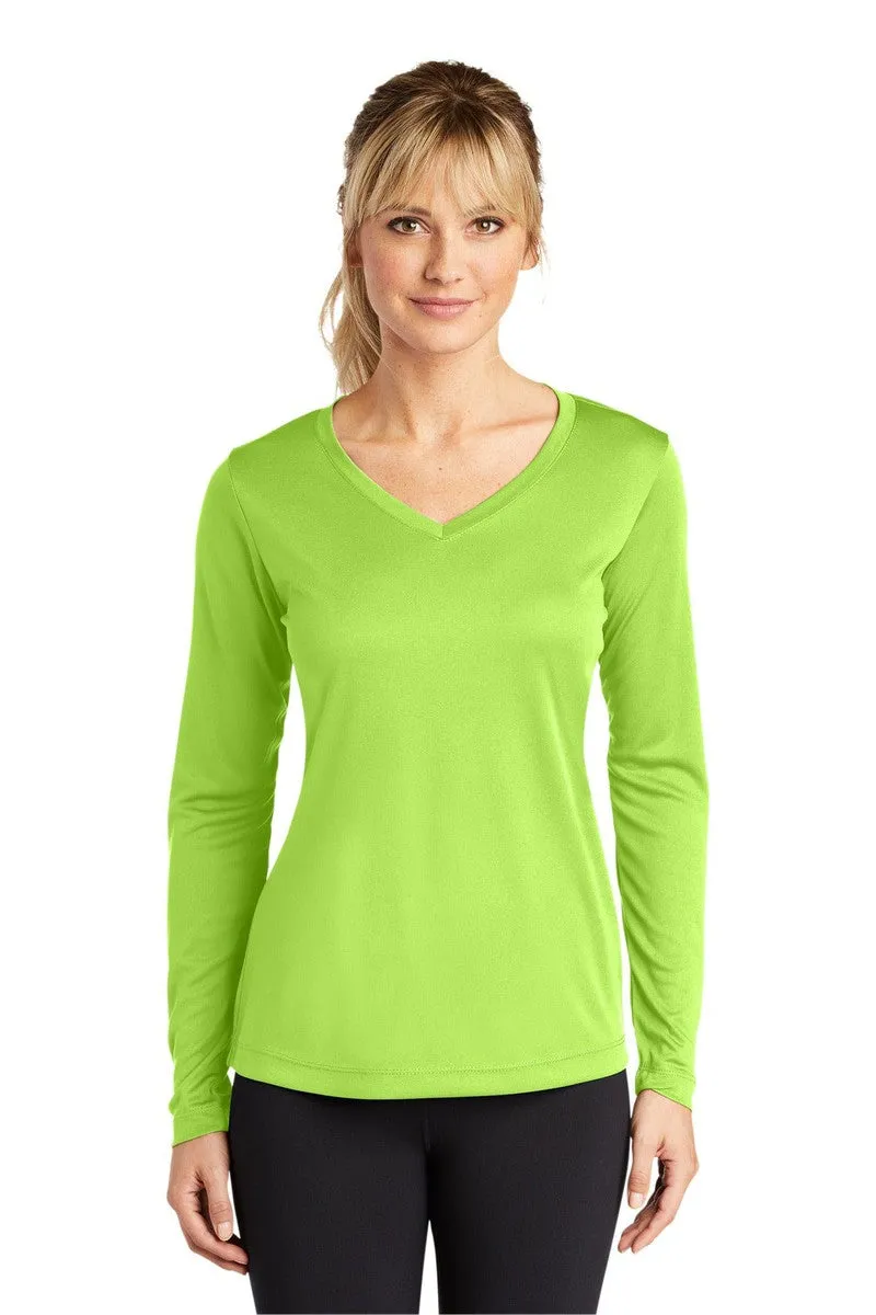 Sport-Tek LST353LS: Ladies Long Sleeve PosiCharge Competitor V-Neck Tee