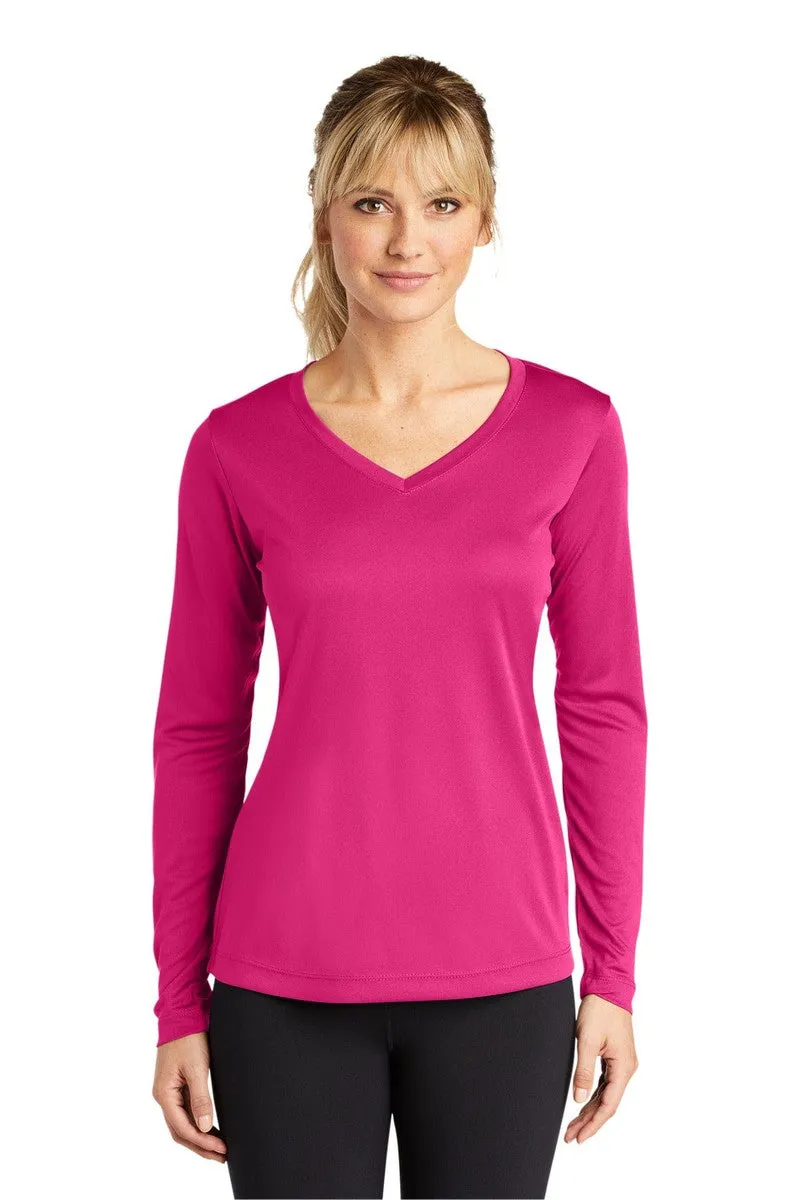 Sport-Tek LST353LS: Ladies Long Sleeve PosiCharge Competitor V-Neck Tee