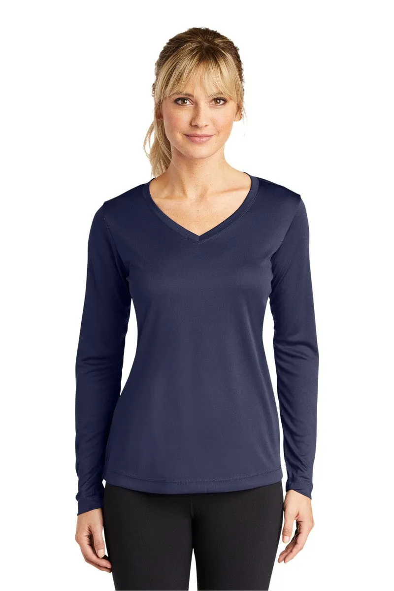 Sport-Tek LST353LS: Ladies Long Sleeve PosiCharge Competitor V-Neck Tee