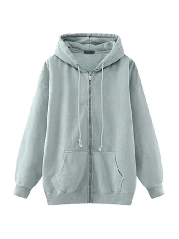 Wenkouban-Winter outfits Christmas Thick Oversized Hooded Zip-Up Jacket