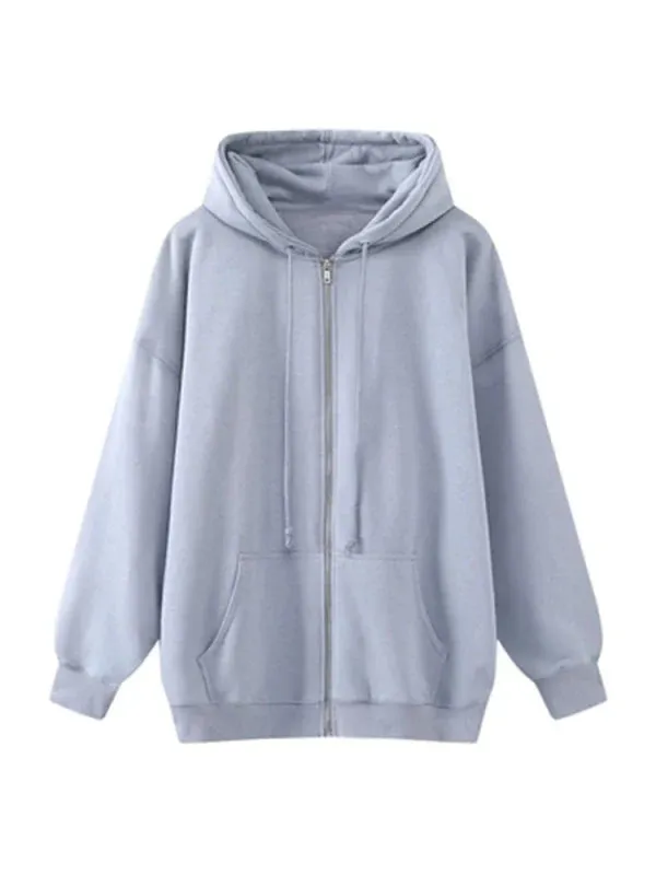 Wenkouban-Winter outfits Christmas Thick Oversized Hooded Zip-Up Jacket