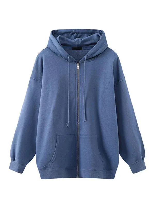 Wenkouban-Winter outfits Christmas Thick Oversized Hooded Zip-Up Jacket