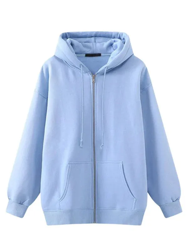 Wenkouban-Winter outfits Christmas Thick Oversized Hooded Zip-Up Jacket