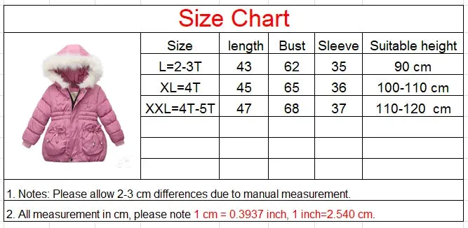 Winter Baby Girls Coats Kids Hooded Jackets Warm Plush Thick Coats Girls Jackets 2 3 4 5 Yrs Children Thick Outerwear